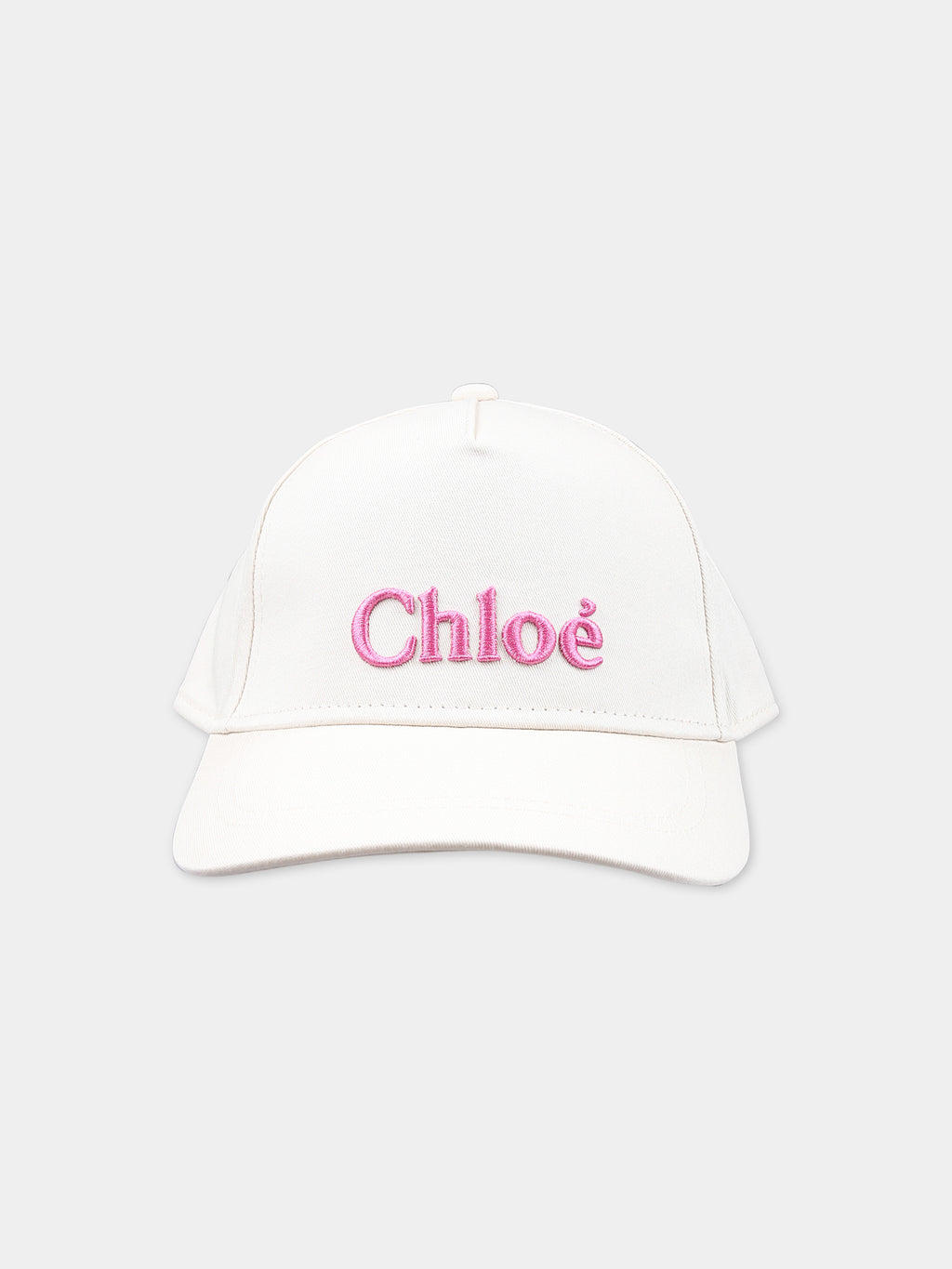 Chapeau à visière blanc pour fille avec logo